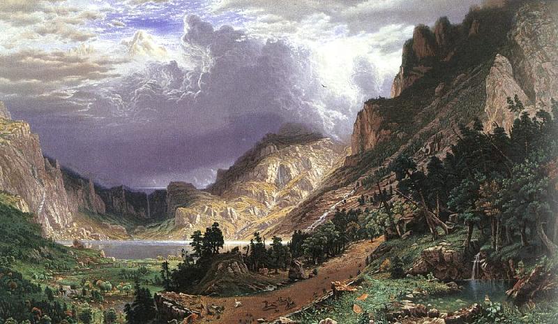Albert Bierstadt Storm in the Rocky Mountains, Mt Rosalie Germany oil painting art